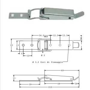 Premium Chiusura a leva zincata da 10 cm art. 5/1505 5303